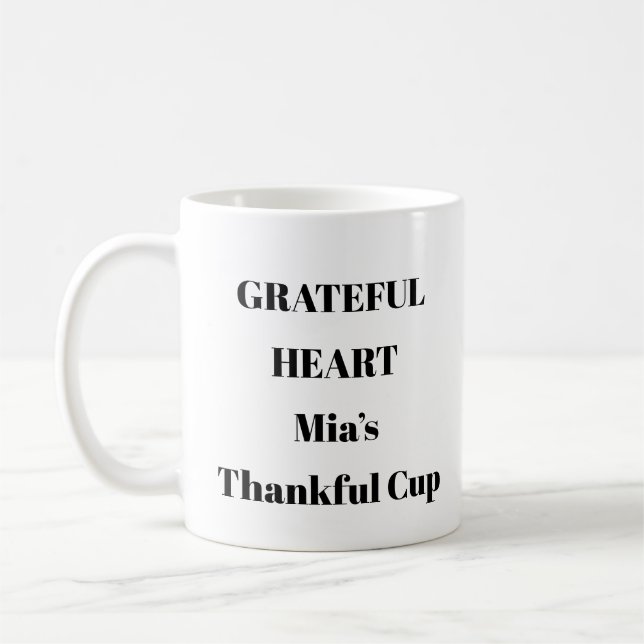 Grateful Heart Daily Affirmation Mug (Left)