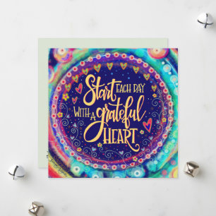 “Grateful Heart ” Inspirivity Flat Card