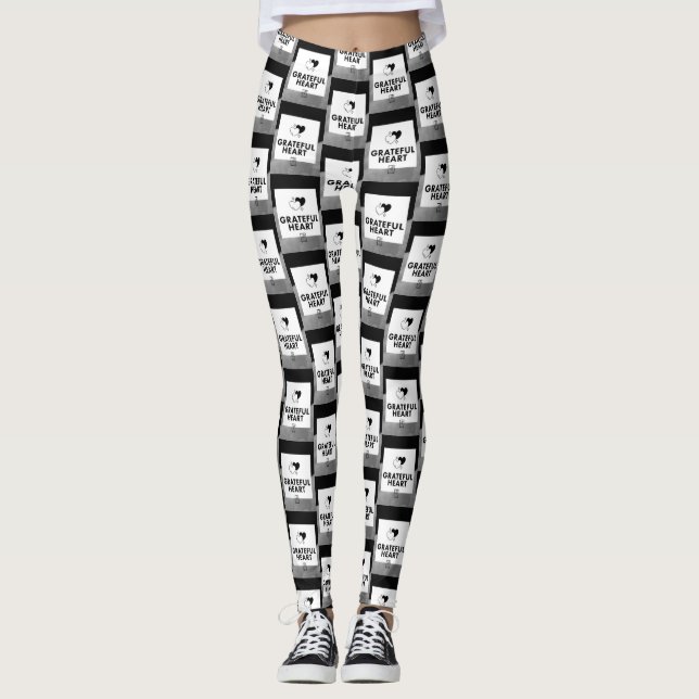 Grateful Heart. Leggings. Leggings (Front)