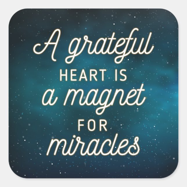 Grateful Heart Magnet for Miracles | Sticker Seal (Front)