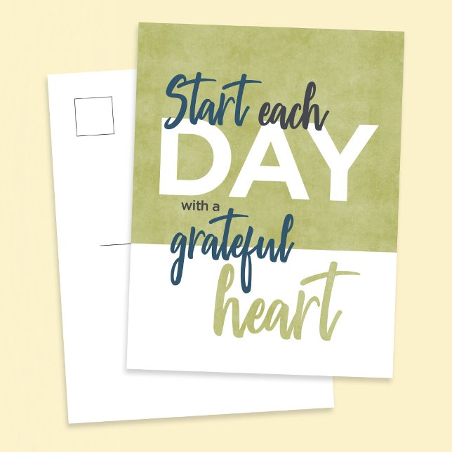 'Grateful heart' quote postcard (Creator Uploaded)
