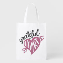 "Grateful Heart" shopping bag