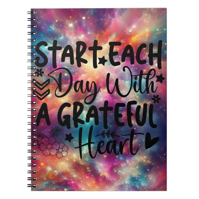 Grateful Heart Spiral Photo Notebook (Front)