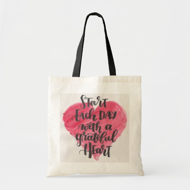 Grateful Heart Tote Bag (Front)