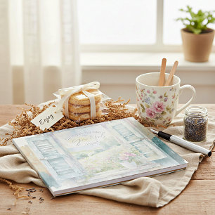 Grateful heart watercolor floral window  notepad