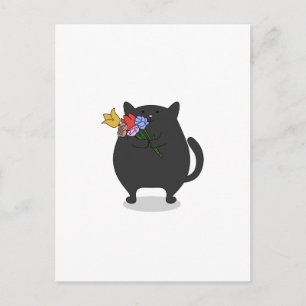 Grateful Kitty Postcard