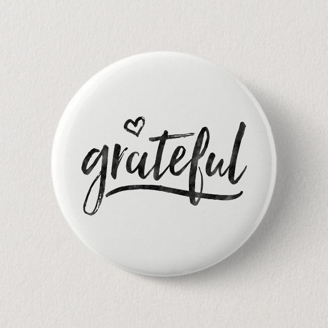 Grateful Minimalistic Custom Background Colour 6 Cm Round Badge (Front)