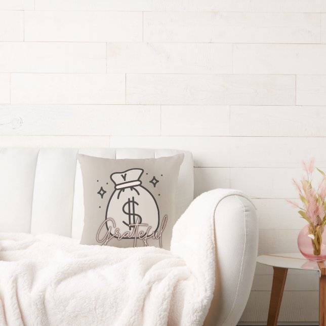 Grateful  money bag pillow (Couch)