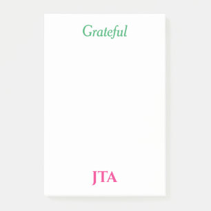 Grateful Monogrammed Notepad