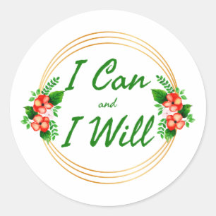 Grateful Motivation words for work Classic Round Sticker