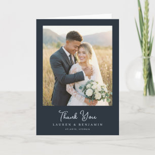 Grateful Navy Photo Thank You Card