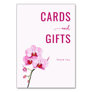 Grateful Pink Floral Minimalist Table Number