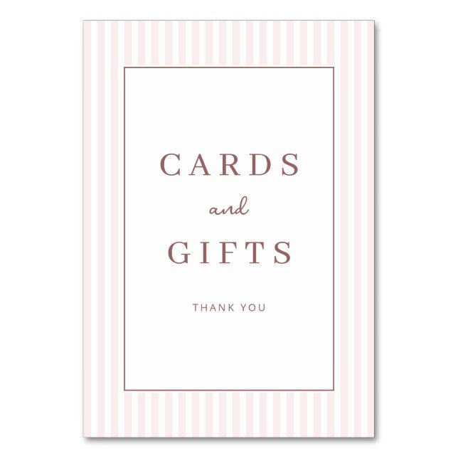 Grateful Pink Serif Thank You Card (Front)
