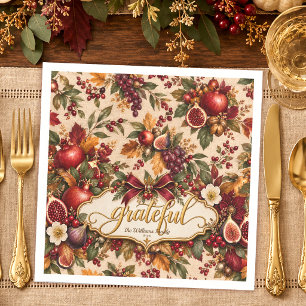 Grateful Pomegranate Heirloom Harvest Botanical Napkin