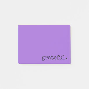 grateful purple post-it notes