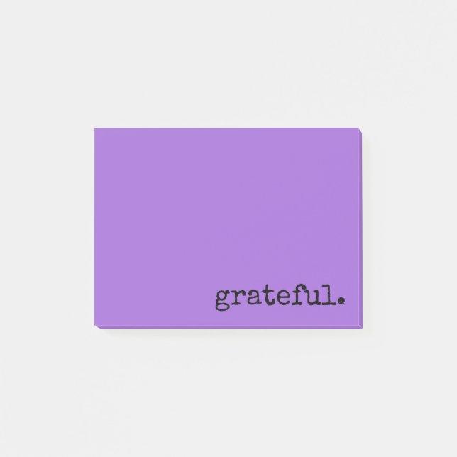 grateful purple post-it notes (Front)