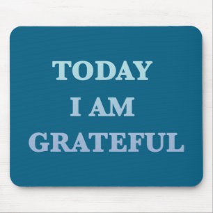 Grateful Retro Sunset Gradient Typography Mouse Mat