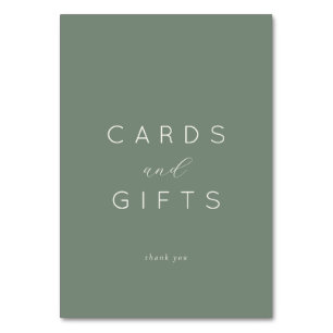 Grateful Sage Green Minimalist Thank You Card