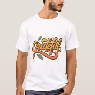 Grateful Script Leaves T-Shirt