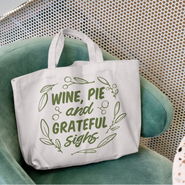 Grateful Sighs Thanksgiving Tote Bag (Creator Uploaded)