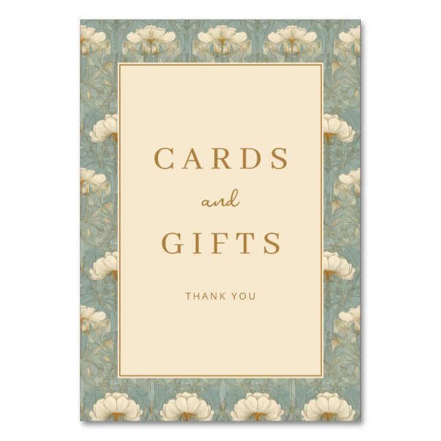 Grateful Teal Floral Thank You Card (Front)