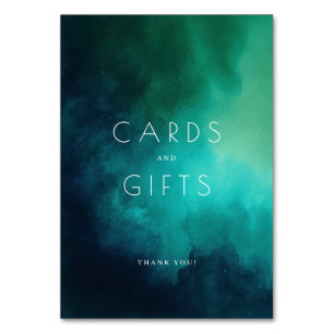 Grateful Teal Watercolor Thank You Card