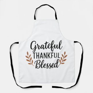 Grateful, Thankful, Blessed Apron