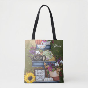 Grateful, Thankful, Blessed Customised Tote Bag