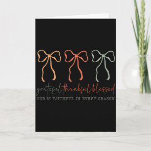 Grateful Thankful Blessed Gods Faithful Christian  Card