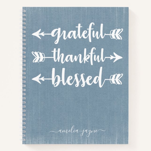 Grateful Thankful Blessed Gratitude Journal (Front)