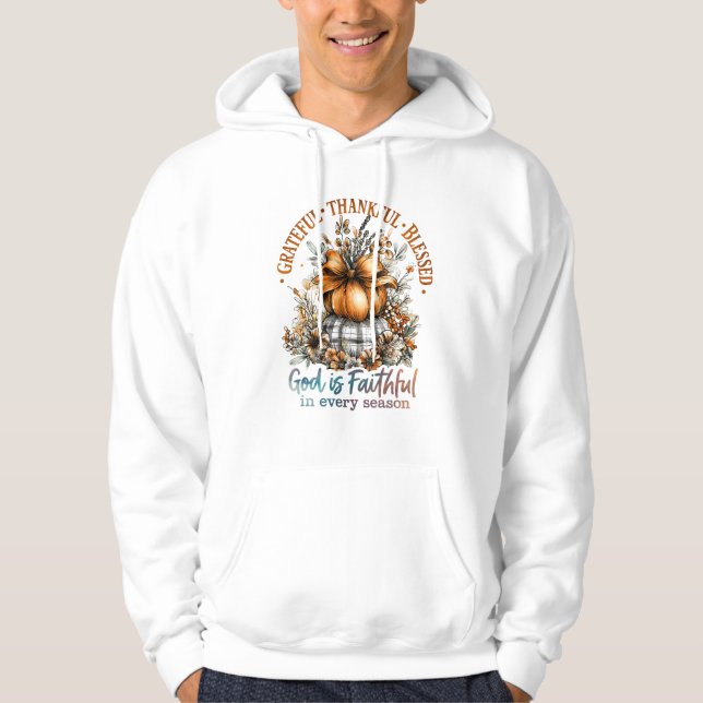 Grateful Thankful Blessed Hoodie (Front)