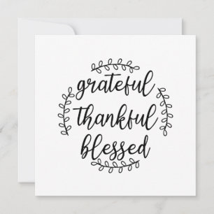 Grateful Thankful Blessed Invitation