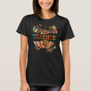 Grateful Thankful Blessed Teacher Happy Thanksgivi T-Shirt