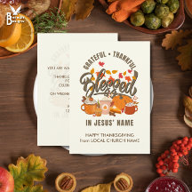 GRATEFUL THANKFUL BLESSED Thanksgiving Eve Church