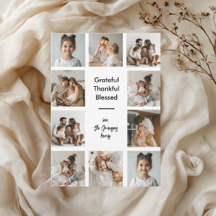 Grateful Thankful Blessed Thanksgiving Photos Invitation