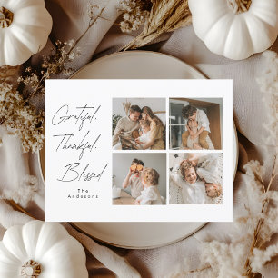 Grateful Thankful Blessed Thanksgiving Photos Postcard