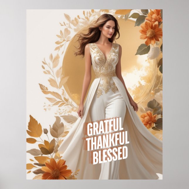  Grateful, Thankful, Blessed Wall Art Design (Front)