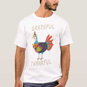 Grateful Thankful Thanksgiving  T-Shirt