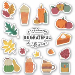 Grateful Thanksgiving Pumpkin Spice Sticker Pack