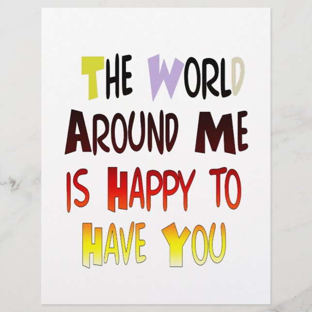 Grateful to Have You In My World with gratitude (Front)