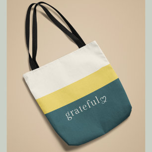 Grateful Tote Bag Premium Summer Stripe Design