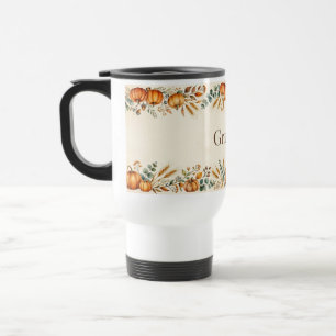 Grateful — Warm Harvest Watercolor Travel Mug
