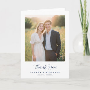 Grateful Warm Minimalist Photo Thank You Card