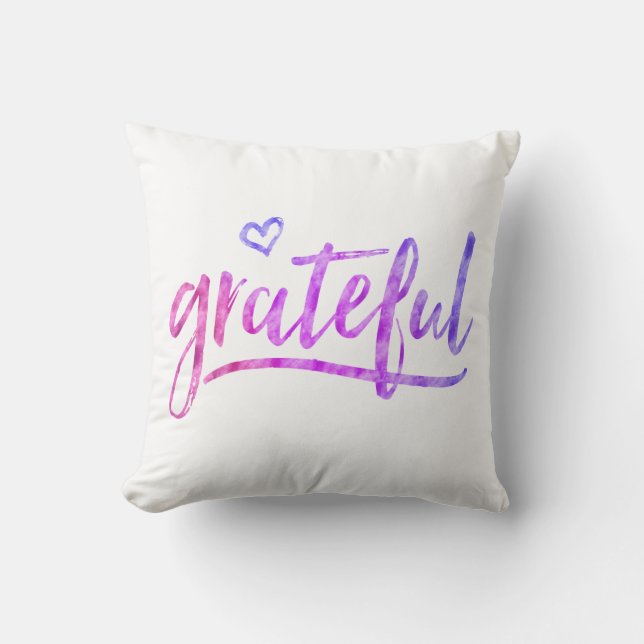 Grateful Watercolor Cushion (Front)