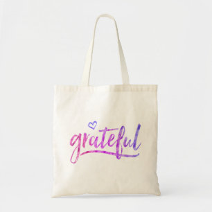 Grateful Watercolor Tote Bag