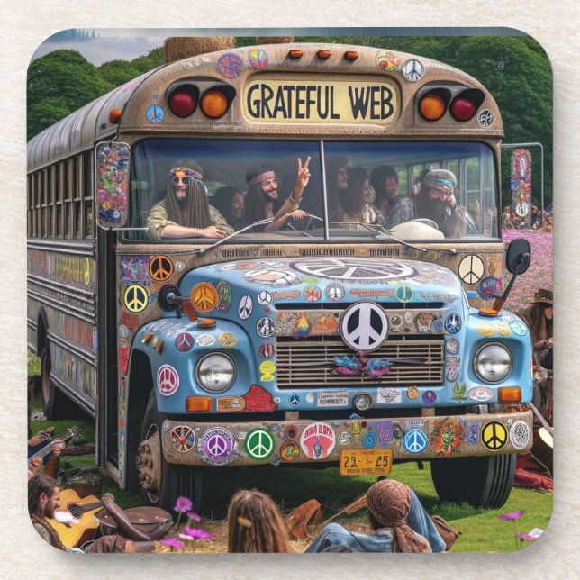 Grateful Web pillow 2 Coaster (Front)