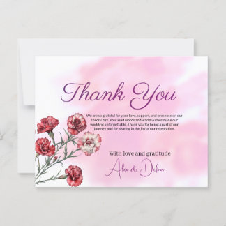Grateful with Carnations Postcard