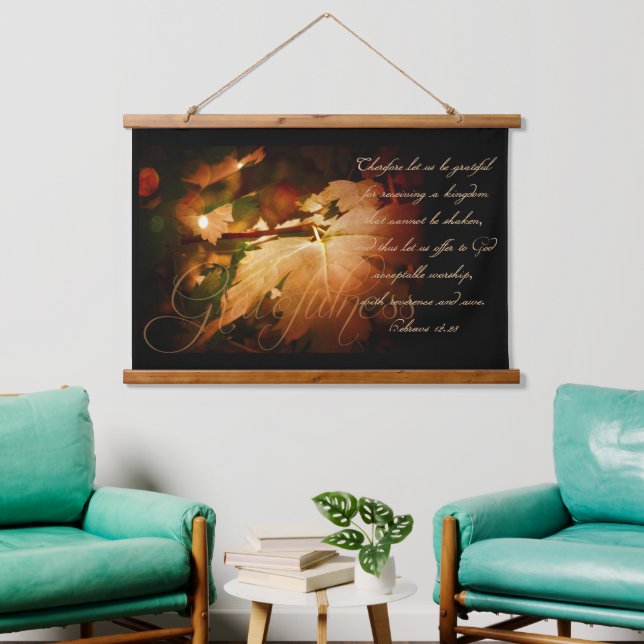 Gratefulness  hanging tapestry (Living Room)