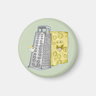 Grating cheese with a grater Funny food Magnet