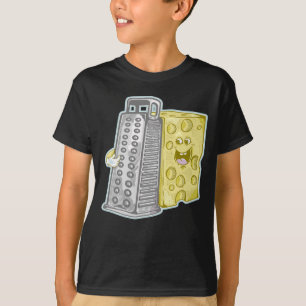 Grating cheese with a grater Funny food T-Shirt